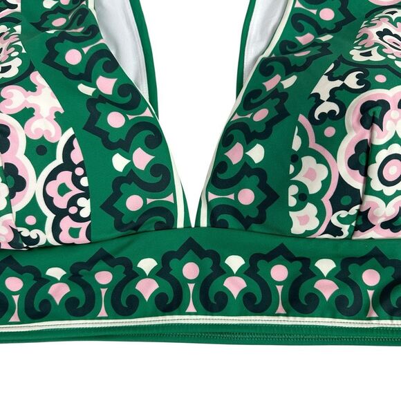 Boden Classic Bikini Bottom and Porto Top size 16-18 Green Artisan Geo - Picture 5 of 14